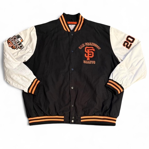 Men's San Francisco Giants World Series Varsity Winter Jacket 2010- Size 3XL - Picture 2 of 8